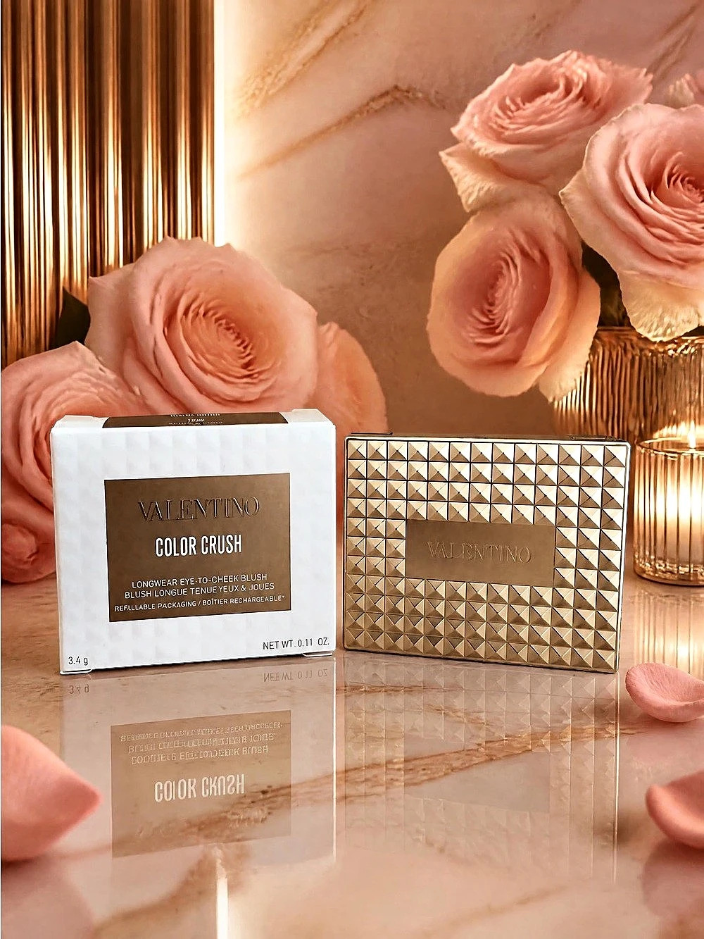 VALENTINO Color Crush Eye to Cheek Blush - 123R Spike a Pose (Spike Gold Case)